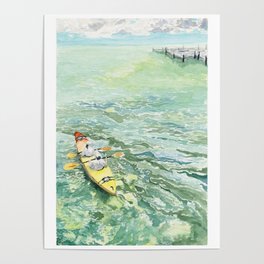Seagrass Kayaking Poster
