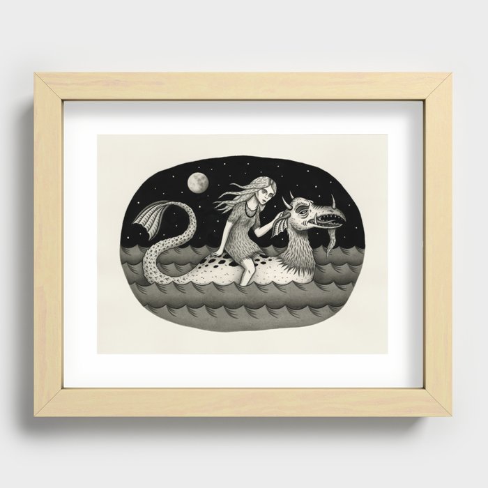She Traveled By Sea Dragon Recessed Framed Print
