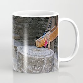 Himalayan Woman Milling Archaic Grain Hand Grinding Millstones Coffee Mug