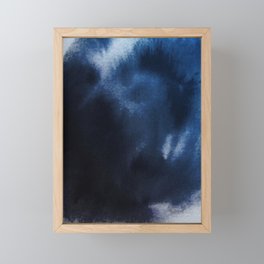 Watercolor Blue Framed Mini Art Print