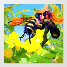 Abstract AI generative ART - Pollinate 4 Canvas Print