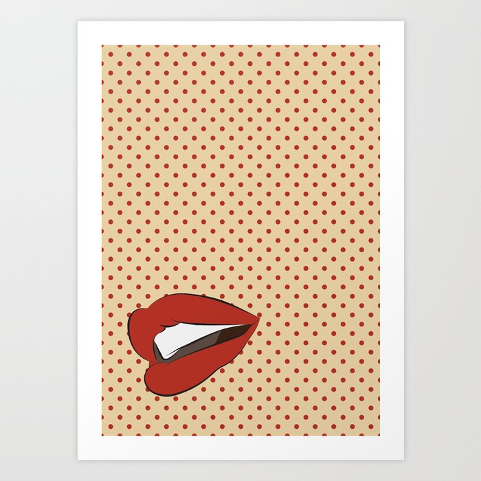 Pop art lips Art Print