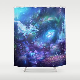 Water Dragon Kingdom Shower Curtain