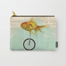 unicycle gold fish -2 Carry-All Pouch
