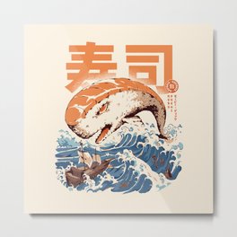 Moby Sushi Metal Print
