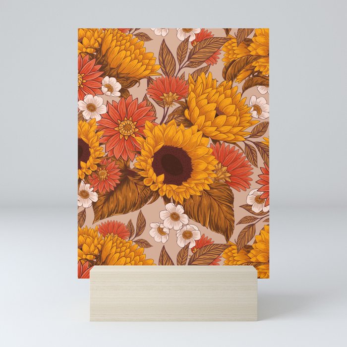 Sunflowers - Sunset Meadow Mini Art Print