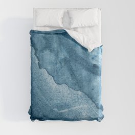 4 am Thoughts [5]: a minimal abstract painting in blue by Alyssa Hamilton Art Duvet Cover