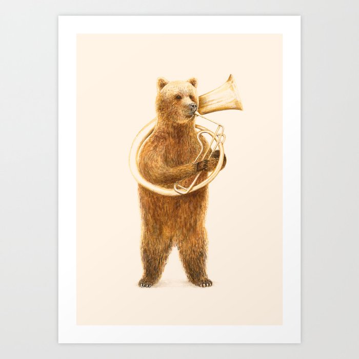 The Bear and his Helicon Art Print