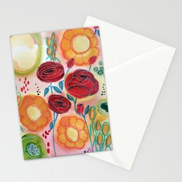 Roses and Daisies Stationery Cards