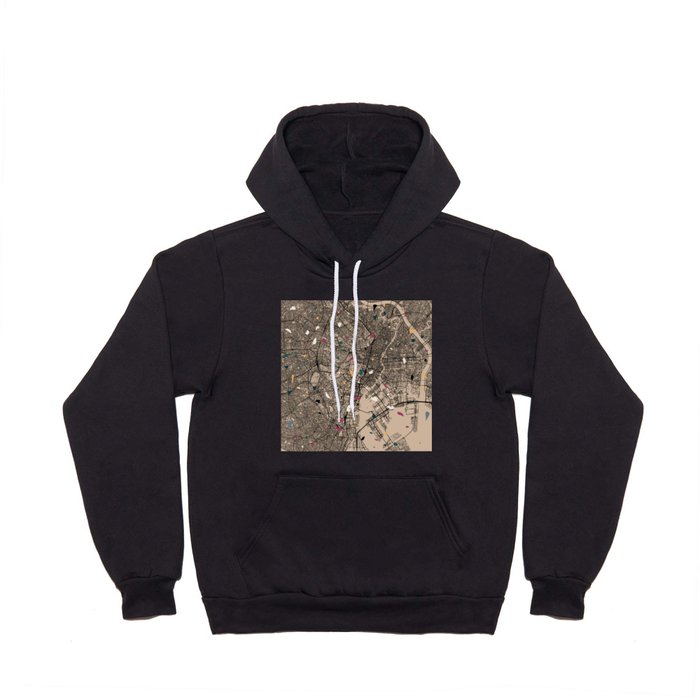 TOKYO Japan - City Map Collage Hoody