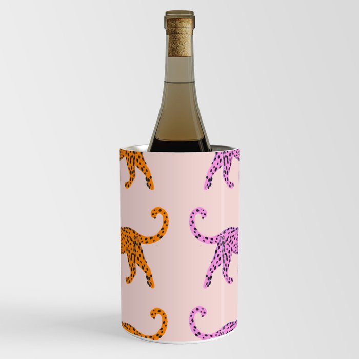Pink and orange symmetrical tiger  Wine Chiller