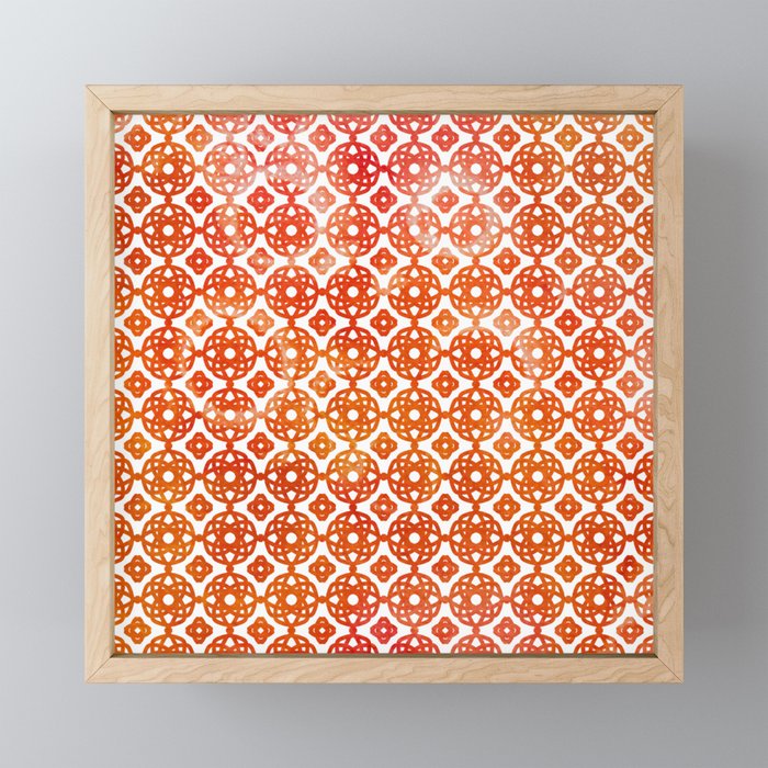 Bohemian Sunny Summer Pattern Framed Mini Art Print