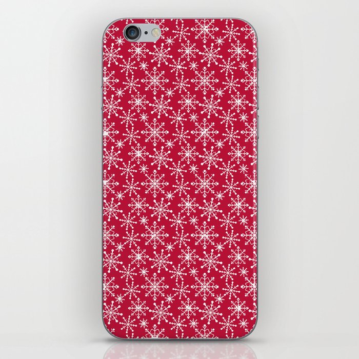 Let-It-Snow-White-Red-b iPhone Skin