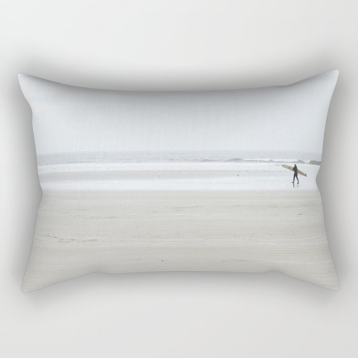 Sleeping Sickness Rectangular Pillow | Photography, Digital, Photography, Ocean, Surf, Moody, Cloudy, Tofino, Canada
