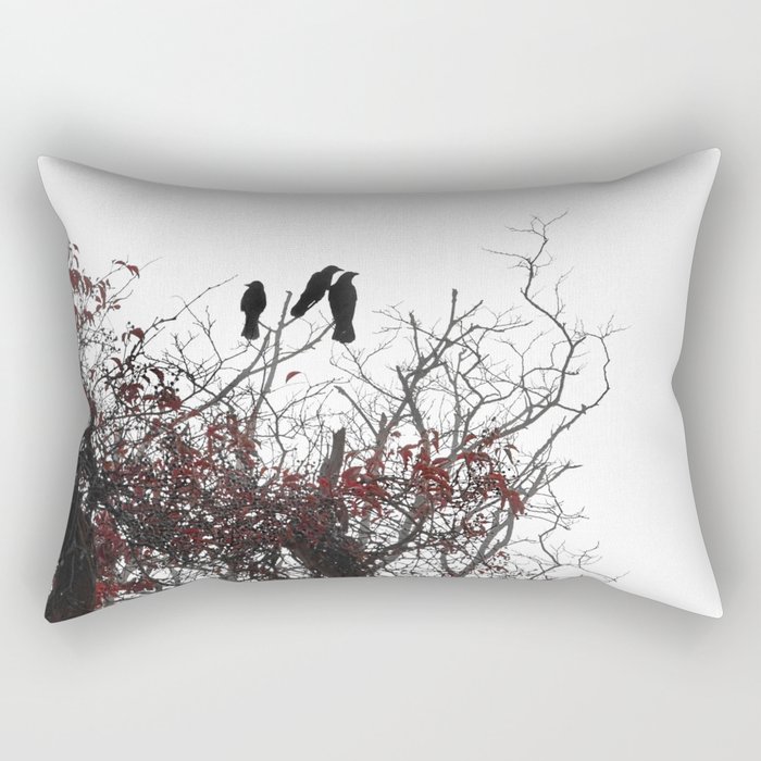 Three Crows Rectangular Pillow