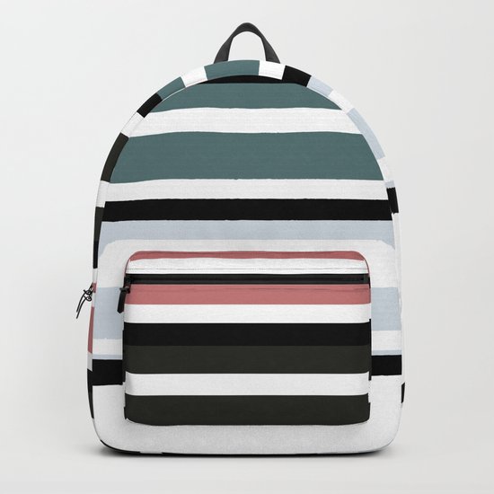 Simple colorful striped pattern . 3 Backpack