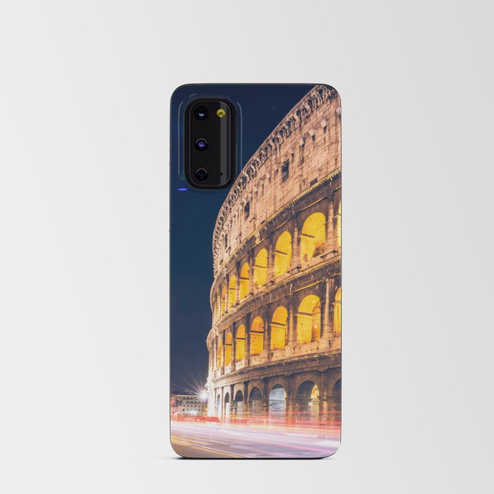 coliseum in rome at night Android Card Case