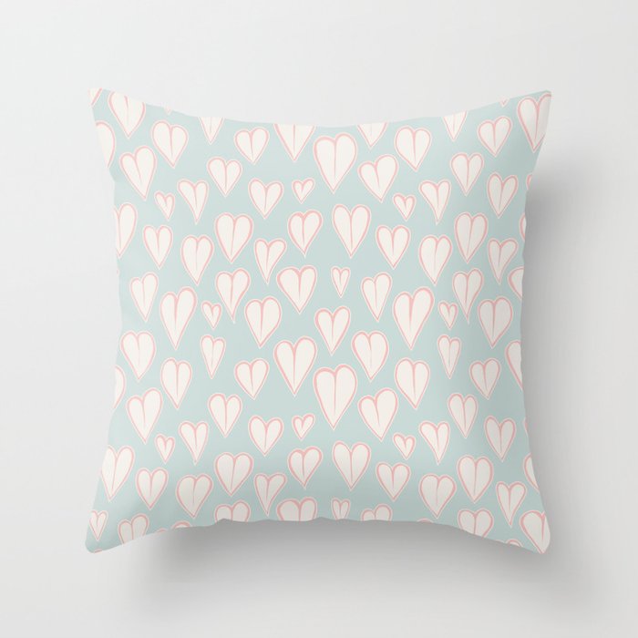 Heart Doodle Pattern 09 Throw Pillow