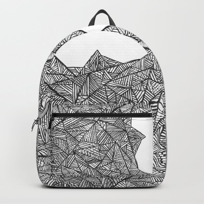 Textured Black Triangles Zentangle Pattern Backpack By Annaki Society6 Pattern tutorial #tutorial #zentangle #tangle zentangle steps | zentangle. textured black triangles zentangle pattern backpack by annaki