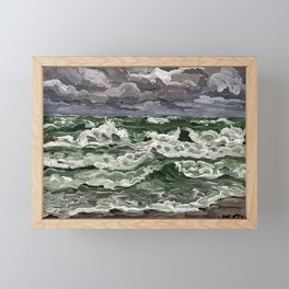 Waves Before a Storm Framed Mini Art Print