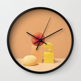 Orange sponges nº 3 Wall Clock