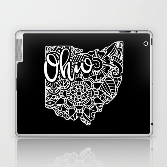 Ohio State Mandala USA America Pretty Floral Laptop & iPad Skin