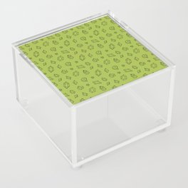 Light Green and Black Gems Pattern Acrylic Box