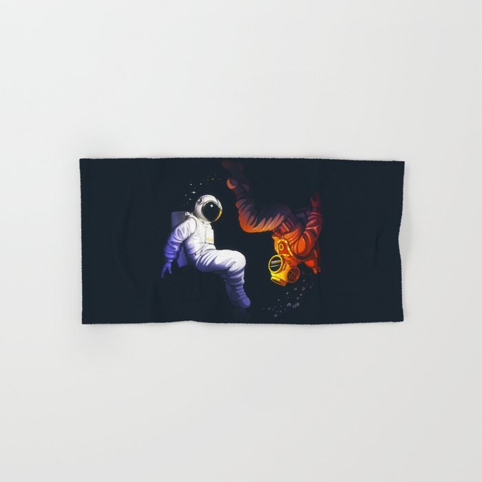 Yin Yang Astronaut Scuba Hand & Bath Towel