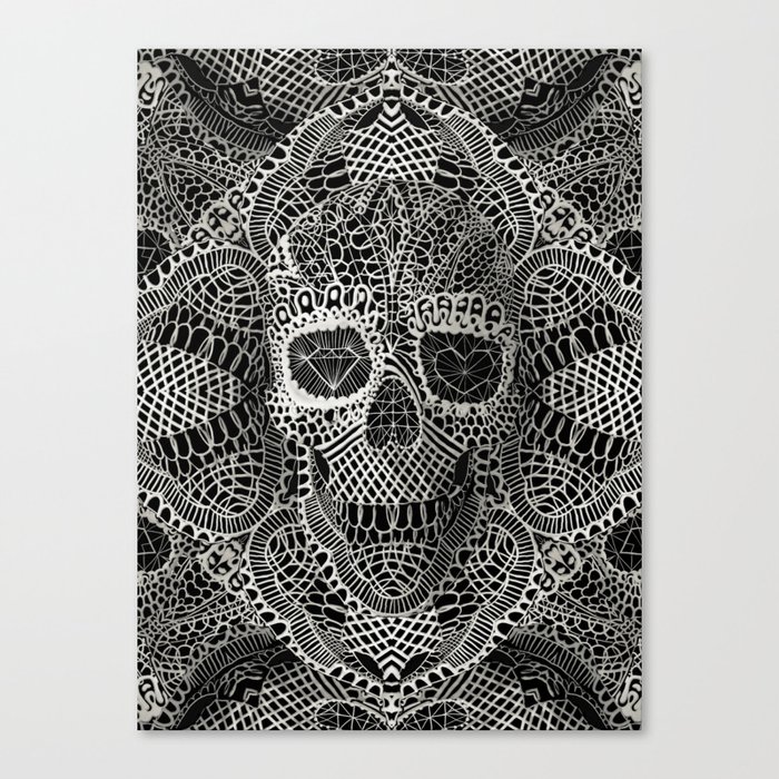 Lace Skull Canvas Print