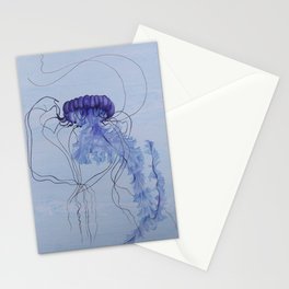 Blue Jellyfish 10 Stationery Card