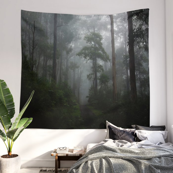 Foggy forest tapestry outlet