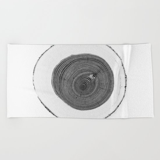 Cut wood -Scandinavian art Beach Towel