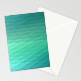 Fig. 043 Mint Green Geometric Diagonal Stripes Stationery Cards