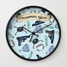 FitzSimmons Biatch Pattern Wall Clock