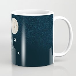 To the Moon & Back Coffee Mug | Mixed Media, Typography, Illustration 