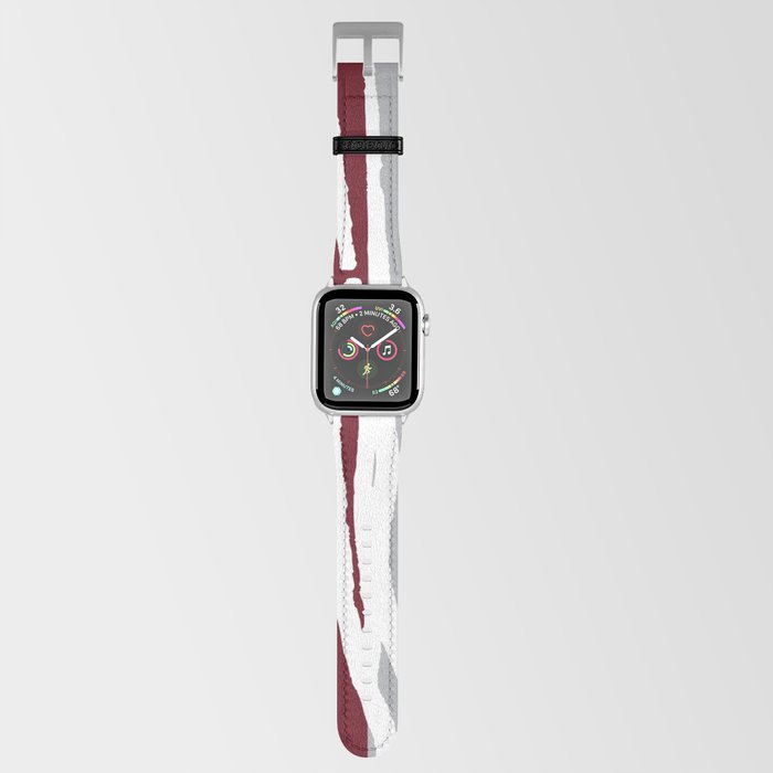 Abstract Line Art Red White Gray Grey Apple Watch Band