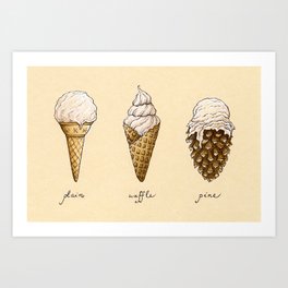 Ice Cream Cones Art Print
