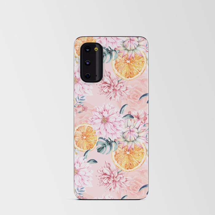 Floral Blossoms with leaves wallart Android Card Case