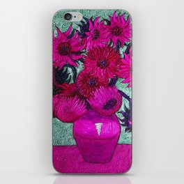 Vincent van Gogh Twelve pink sunflowers in a vase still life portrait painting iPhone Skin