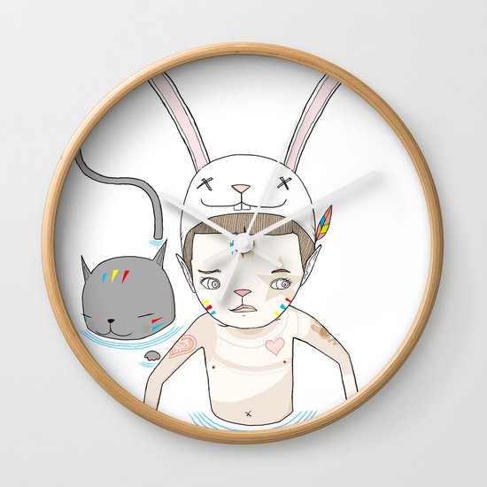 OVER THE BLACK POND Wall Clock