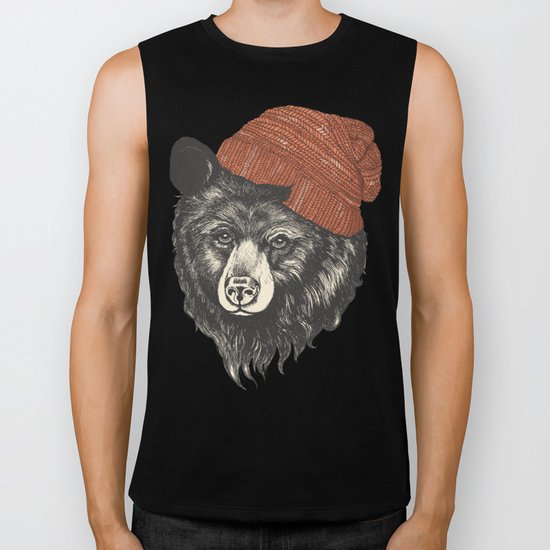 zissou the bear Biker Tank