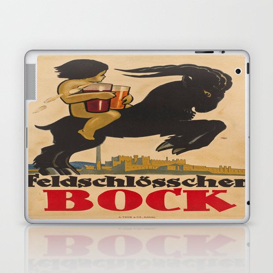 Vintage poster - Feldschlosschen Bock Laptop & iPad Skin