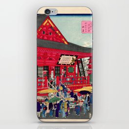 The Festival of Forty-Six Thousand Days (Utagawa Hiroshige III) iPhone Skin