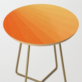 Shades of Sun - Line Gradient Pattern between Light Orange and Pale Orange Side Table