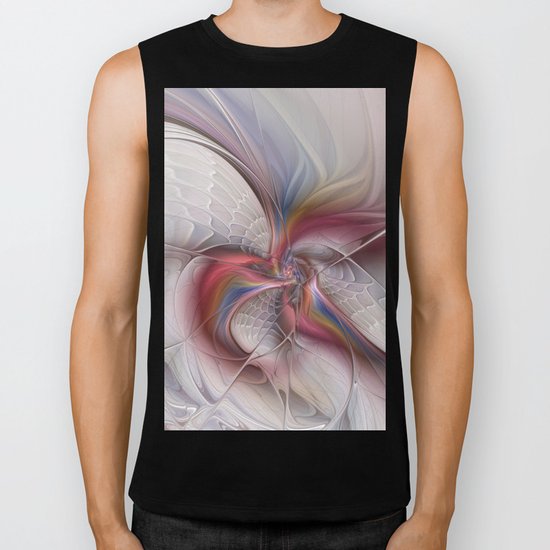Abstract Dancing, Fractal Art Biker Tank