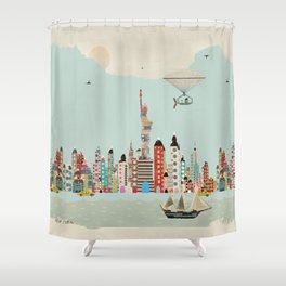 visit new york Shower Curtain