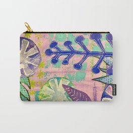 Cool Vines Mixed Media Collage Artwork Carry-All Pouch