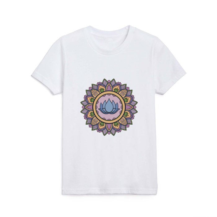 Mandala pattern #37 - Lotus Flower Kids T Shirt