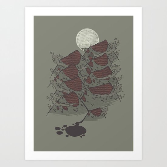 There's Chocolate in those Mountains Art Print