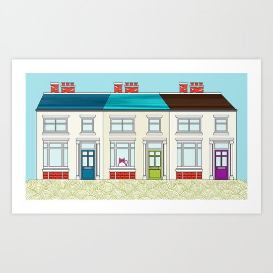 The Victorian Terrace Art Print